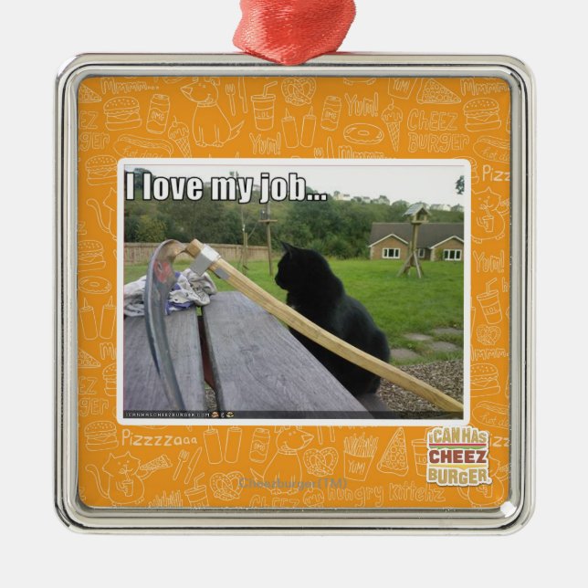 I love my job metal tree decoration (Front)