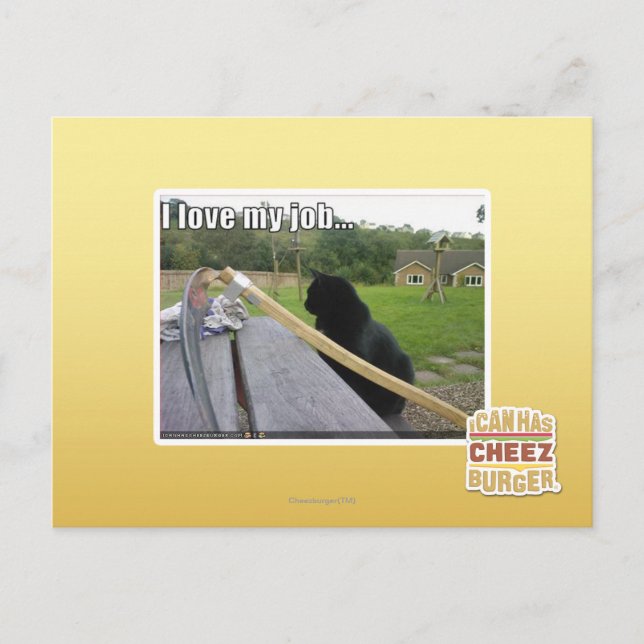 I love my job postcard (Front)