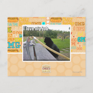 I love my job postcard