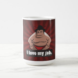 I love my job sumo coffee mug