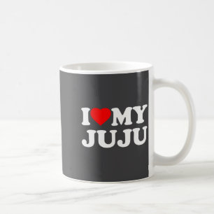 I Love My Juju Heart Family Grandma Long Sleeve  Coffee Mug