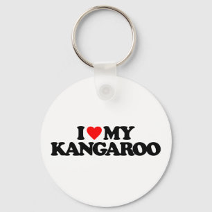 I LOVE MY KANGAROO KEY RING