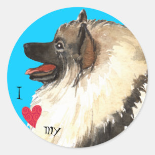 I Love my Keeshond Classic Round Sticker