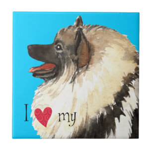 I Love my Keeshond Tile