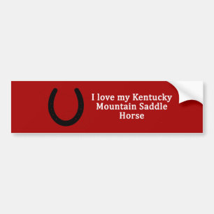 I Love My Kentucky Mountain Saddle Horse Bumper Sticker