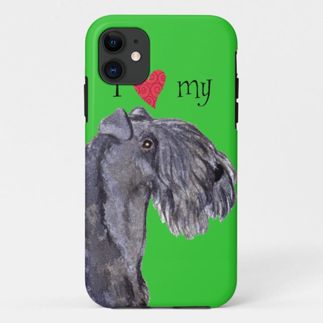 I Love my Kerry Blue Terrier Case-Mate iPhone Case (Back)