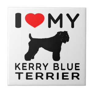 I Love My Kerry Blue Terrier. Ceramic Tile