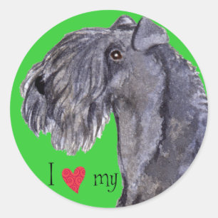 I Love my Kerry Blue Terrier Classic Round Sticker