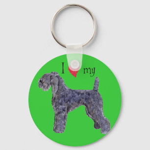 I Love my Kerry Blue Terrier Key Ring