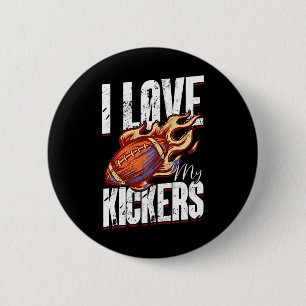 I Love My Kickers - Fantasy Football 6 Cm Round Badge