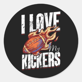 I Love My Kickers - Fantasy Football  Classic Round Sticker