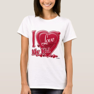 I Love My Kid red - heart T-Shirt