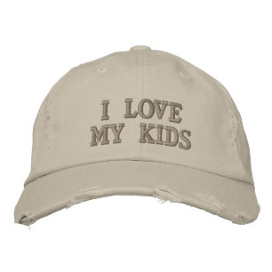 I Love My Kids Embroidered Hat