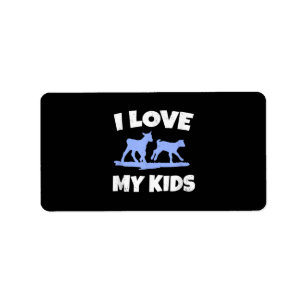 I Love My Kids For A Goat Farmer Gift Label