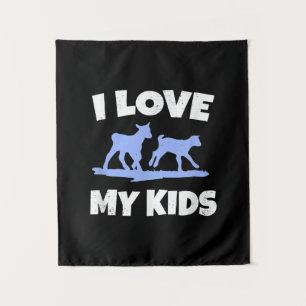 I Love My Kids For A Goat Farmer Gift Tapestry