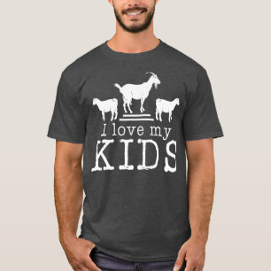 I Love My Kids Funny Gift Goat Lover Shirt