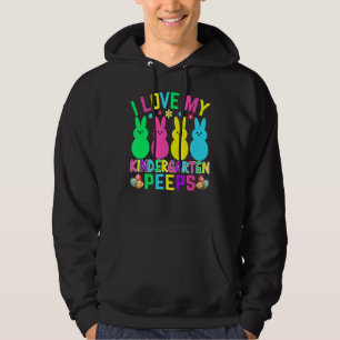 I Love My Kindergarten Easter Eggs Happy Easter Da Hoodie