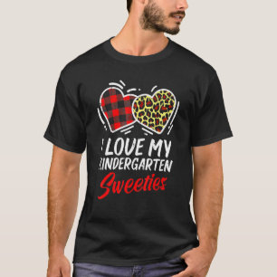 I Love My Kindergarten Sweeties Valentines Day Tea T-Shirt