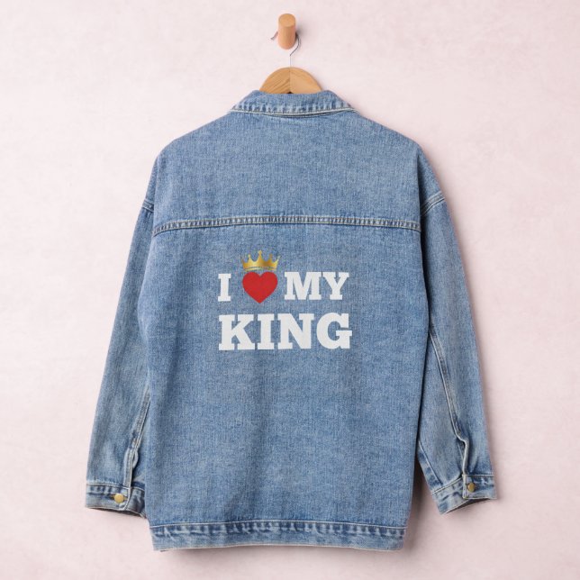 I love my king  denim jacket (Hangar)