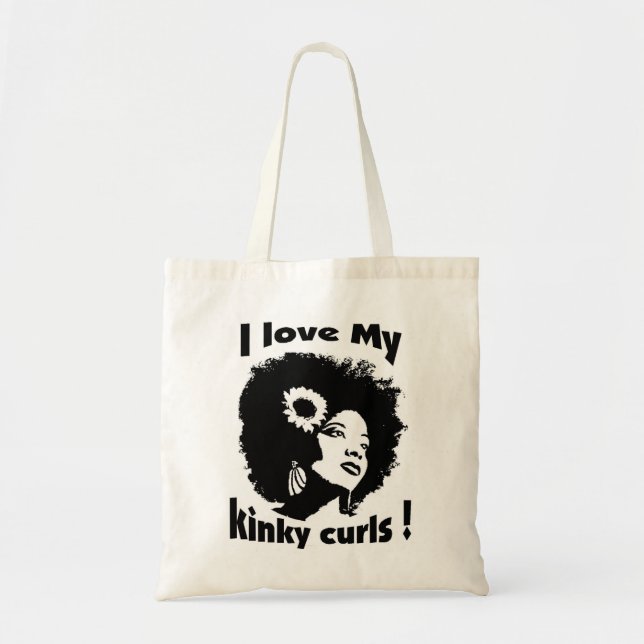I love  My Kinky Curls! Tote Bag (Front)