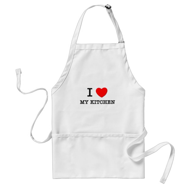 I Love My Kitchen Standard Apron (Front)