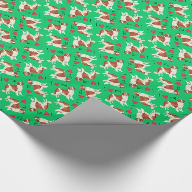 I Love my Kooikerhondje Wrapping Paper (Corner)
