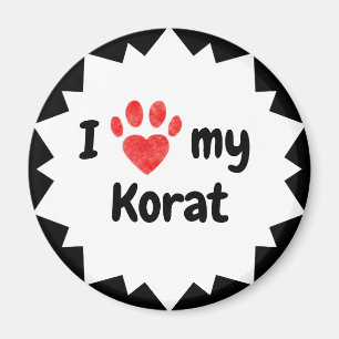 I Love My Korat Cat Magnet