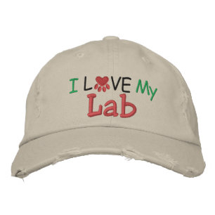 I Love MY Lab ! by SRF Embroidered Hat