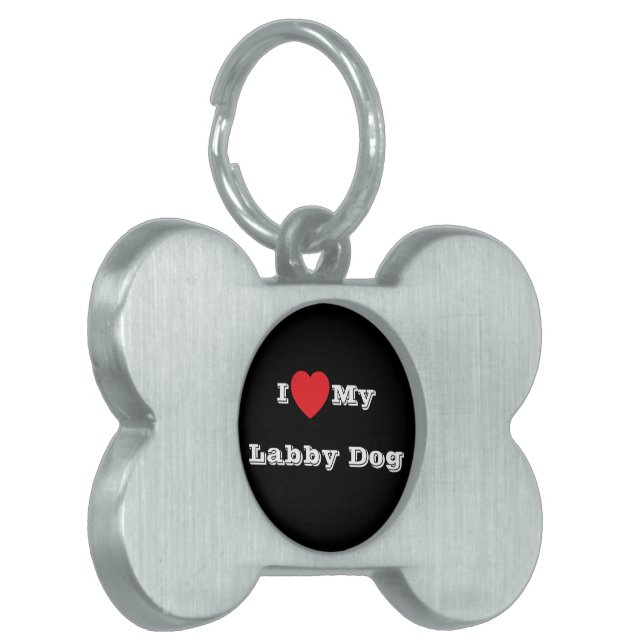 I ♥️ Love My Labby Dog Pet ID Tag (Front Left)