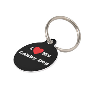 I ♥️ Love My Labby Dog Pet Tag