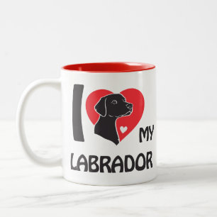 I Love My Labrador – Loyal Dog Lover Design Two-Tone Coffee Mug