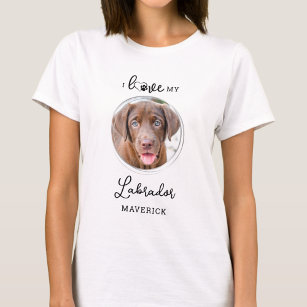 I Love My Labrador Personalised Pet Dog Photo  T-Shirt