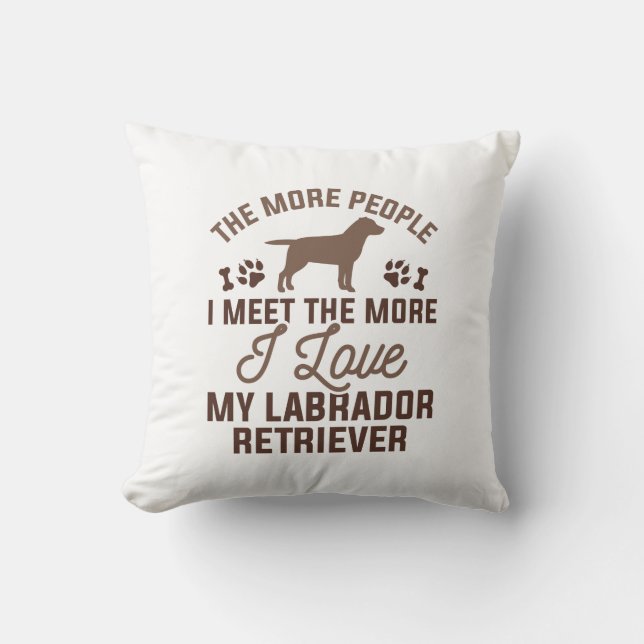 I Love My Labrador Retriever Cushion (Front)