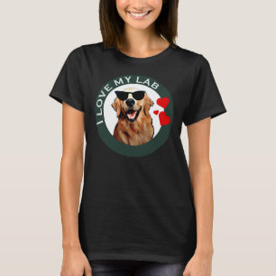 I Love My Labrador Retriever Green Active T-Shirt