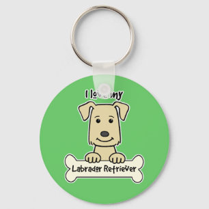 I Love My Labrador Retriever Key Ring
