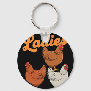 I Love My Ladies Chicken Farmer Women Hen Key Ring