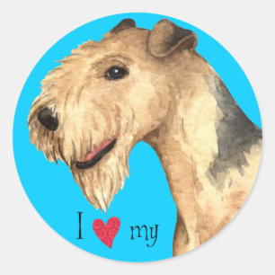 I Love my Lakeland Terrier Classic Round Sticker