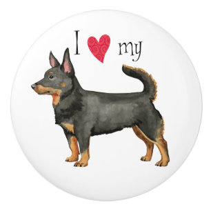 I Love my Lancashire Heeler Ceramic Knob