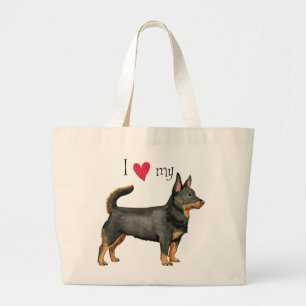 I Love my Lancashire Heeler Large Tote Bag