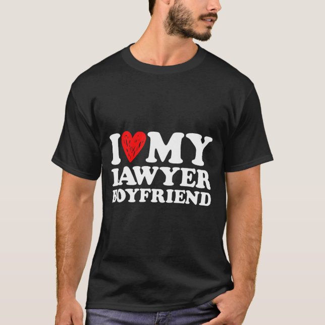 I Love My Lawyer Boyfriend Bf Valentines Day Women T-Shirt (Front)