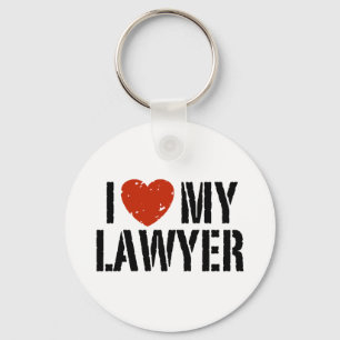 I Love My Lawyer Key Ring