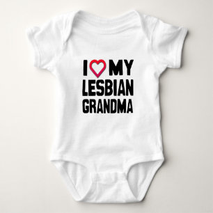 I LOVE MY LESBIAN GRANDMA -.png Baby Bodysuit