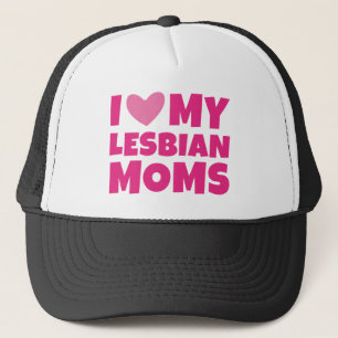 I Love My Lesbian Moms Trucker Hat