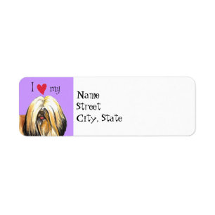 I Love my Lhasa Apso Return Address Label