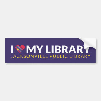 I Love My Library Bumper Sticker