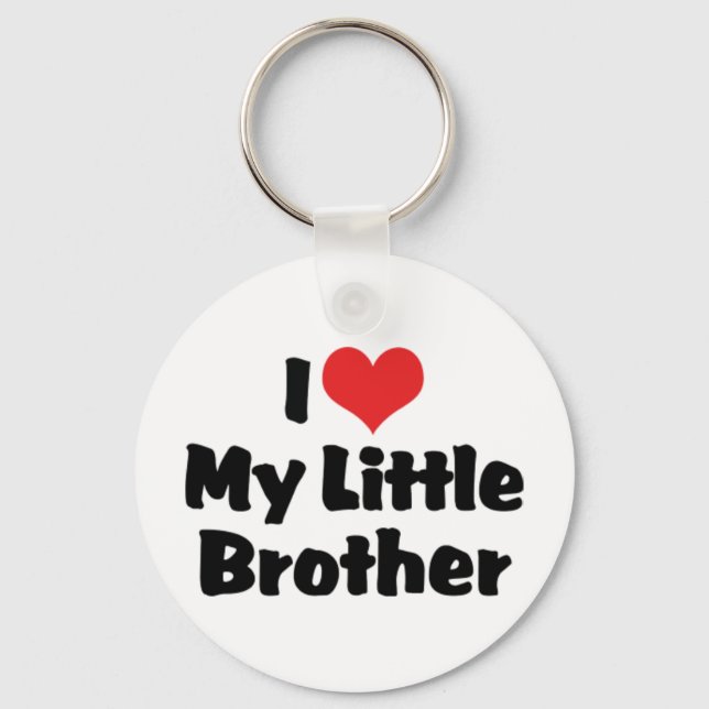 I Love My Little Brother Keychain (Front)