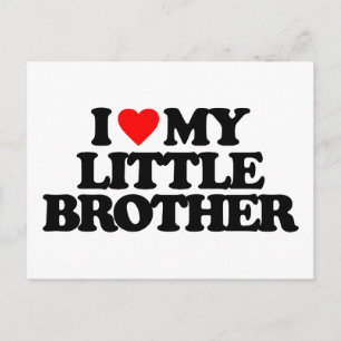 I LOVE MY LITTLE BROTHER POSTCARD