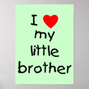 I Love My Little Brother Poster