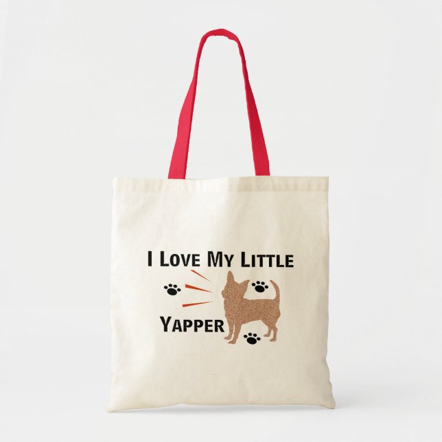 I Love My Little (Chi) Yapper Tote Bag (Front)