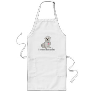 I Love My Little White Dog - Maltese ! Long Apron